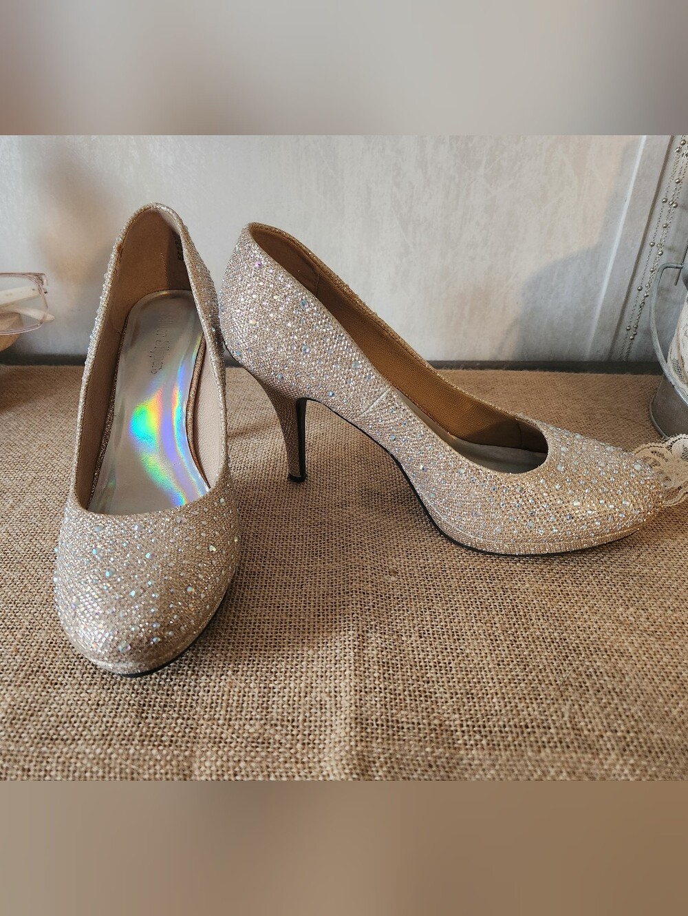 Gold Sparkle High Heel